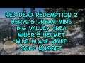 Red Dead Redemption 2 Beryl's Dream Mine Big Valley Area Miner's Hat Wide Blade Knife Gold Nugget