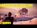 Star Wars Battlefront 2 - Han Solo saves the Rebellion! Then Darth Maul destroys it!  (2 games)