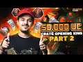 50000 UC MEGA CREATE OPENING || KING OF CRATES - 8BIT THUG || BATTLE GROUNDS MOBILE INDIA MYTHICS|