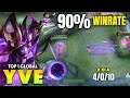 90% WINRATE !! YVE MOBILE LEGENDS, GAMEPLAY, BEST BUILD 2021 BY TOP GLOBAL YVE