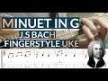 Minuet in G - JS Bach | Ukulele Fingerstyle TAB