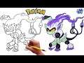 Pokemon Fusion Drawing: Chandelier and Infernape | Step by Step