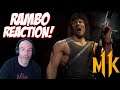 RAMBO TRAILER REACTION! | Mortal Kombat 11 Rambo Gameplay Trailer (MKUltimate)