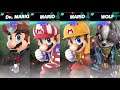 SSBU Amiibo Battle: Dr Mario (Me) vs USA Mario (Joker) vs Builder Mario (Dodeca) vs Wolf (Vulcano)