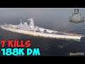 World of WarShips | Yamato | 7 KILLS | 188K Damage - Replay Gameplay 1080p 60 fps