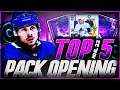NHL 22 HUT HUGE TOP 5 PACK OPENING REACTIONS l INSANE 91 MATTHEWS PULL!