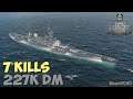 World of WarShips | Georgia | 7 KILLS | 227K Damage - Replay Gameplay 4K 60 fps