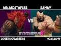 Mr. Mostafles (Akuma) vs Sanay (Zangief) | SFV Losers Quarters | Synthwave X #4