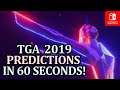 The Game Awards 2019 WINNERS Predictions (Nintendo Switch) IN 60 SECONDS #TheGameAwards TGA19