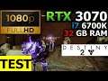 Destiny 2 - FPS Test | 1920 x 1080 | RTX 3070 | i7 6700K | RAM DDR4 32GB | SSD 1TB