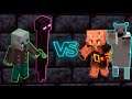 Enderman + Vindicator vs Piglin Brute + Polar Bear - Minecraft Mob Battle 1.16.4
