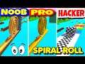 NOOB vs PRO vs HACKER | Spiral Roll Gameplay