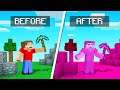 Playing MINECRAFT With PINK BLOCKS ONLY!