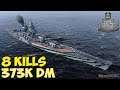 World of WarShips | Bourgogne | 8 KILLS | 373K Damage - Replay Gameplay 4K 60 fps