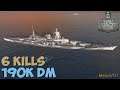 World of WarShips | Scharnhorst | 6 KILLS | 190K Damage - Replay Gameplay 1080p 60 fps