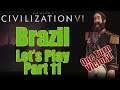 Civ 6 Let's Play - One Turn Victory! - Brazil (Deity) - Part 11