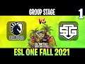 Liquid vs SG Esports Game 1 | Bo2 | Group Stage ESL ONE Fall 2021
