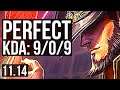 TWISTED FATE vs GALIO (MID) | 9/0/9, Legendary, 300+ games | NA Master | v11.14