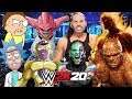 WWE 2K20 | HARDY BOYZ vs DRAGON BALL SUPER vs RICK & MORTY vs FANTASTIC FOUR