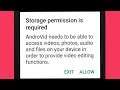 AndroVid Storage Permission is Required Problem Solve