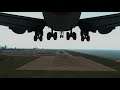 Boeing 747-400 lands at stormy Hong Kong [Landing Gear CAM] - X-Plane 11