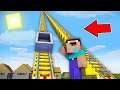 Minecraft NOOB vs PRO: NOOB FOUND RAILS IN THE VILLAGE! LONGEST ROLLER COASTER! (Animation)