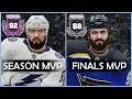 NHL season and finals MVP overalls in EA NHL [1994 - 2019]