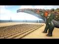 1000 Humans VS Titanosaur | ARK: Survival Evolved | Cantex