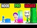 Can We Go NOOB vs PRO vs HACKER In STACK COLORS?! (ALL LEVELS!)