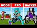 Minecraft NOOB vs PRO vs HACKER: SPORT MOTORCYCLE BUILD CHALLENGE / Animation