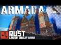 Rust: The Armada - Flagship of Defense. (Large Group Base) | 100+ Rockets