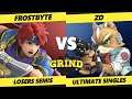 The Grind 166 Losers Semis - Frostbyte (Roy) Vs. ZD (Fox) Smash Ultimate - SSBU