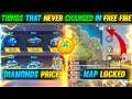 THINGS THAT NEVER CHANGED😱🔥|| YOU DON'T KNOW ABOUT 🤯 || GARENA FREE FIRE