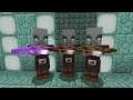 Minecraft 14 Pillagers vs iron golem! 14v1!