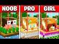 NOOB vs PRO vs GIRL MOST SECURE MINECRAFT HOUSE BATTLE! (Building Challenge)