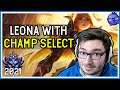 Champ Selection + Leona Diamond 2021 Gameplay - League of Legends