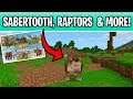 Minecraft DINOSAUR AGE PART 2! Trying To Tame A Sabertooth & Raptor!
