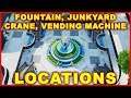 Fortnite: Spray Fountain, Junkyard Crane, Vending Machine (SPRAY & PRAY CHALLENGE)