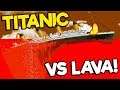 Melting the Titanic with a Lava Tsunami! - Floating Sandbox Simulator Update Gameplay