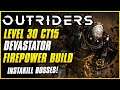 NEW BEST DEATHPROOF DEVASTATOR BUILD FOR CT15! | Outriders New Horizon | Firepower Weapon Build