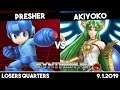 Presher (Megaman/Zelda) vs Akiyoko (Palutena) | Losers Quarters | Synthwave #9