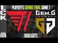 T1 vs GEN Highlights Game 1 | LCK Spring 2020 Playoffs GRAND FINAL | T1 vs Gen.G G1