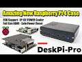 DeskPi Pro Set-Top Box For Raspberry Pi 4 - SSD Support, Full Size HDMI, Ice Tower Cooler