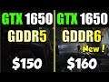 GTX 1650 (GDDR5) vs. GTX 1650 (GDDR6)