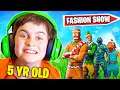 My 5yr Old Little Bro Hosted My Fortnite Fashion Show... (CRAZY)