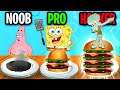 NOOB vs PRO vs HACKER In SPONGEBOB KRUSTY COOK-OFF! (MAX LEVEL!)