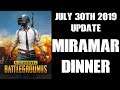 PUBG PS4 Update #6 Xbox One Update #9 Miramar Chicken Dinner 30th July 2019