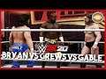WWE 2K20 - Official Gameplay - Daniel Bryan Vs Apollo Crews Vs Chad Gable