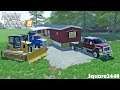 Building Gravel Pad & Hauling Mobile Home | F750 Hauler | Cat Dozer | Farming Simulator 19