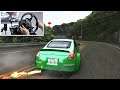 Drifting SINGLE Turbo APPLE Green Z | (4k) Ultra Graphics - Assetto Corsa w/900° Steering Wheel